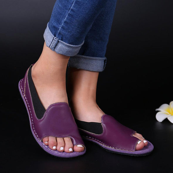 Big Size Women Casual Comfy Clip Toe Slip On Flat Sandals