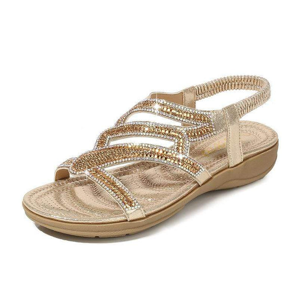 Bohemian sandals comfortable small wedge with flat sandals women