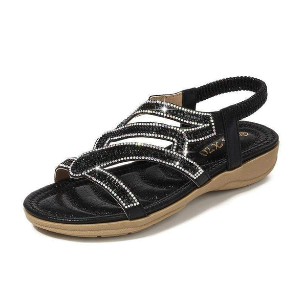 Bohemian sandals comfortable small wedge with flat sandals women