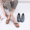 Cow Leather sandals soft bottom hollow work shoes flowers fashion sandals