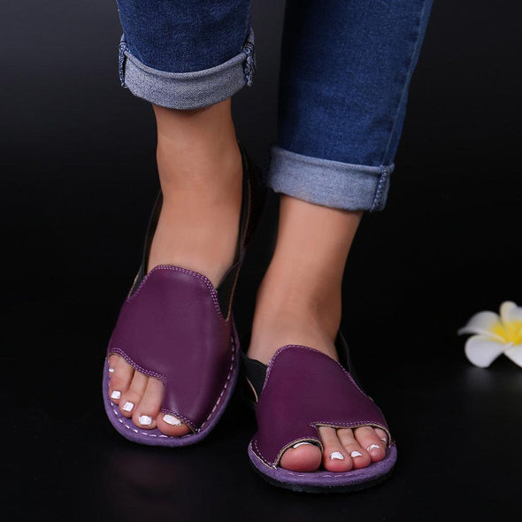 Big Size Women Casual Comfy Clip Toe Slip On Flat Sandals