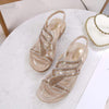 Bohemian sandals comfortable small wedge with flat sandals women