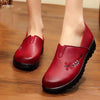 Embroidery Soft Sole Casual Shoe Comfy Slip On Flat Loafers For Women