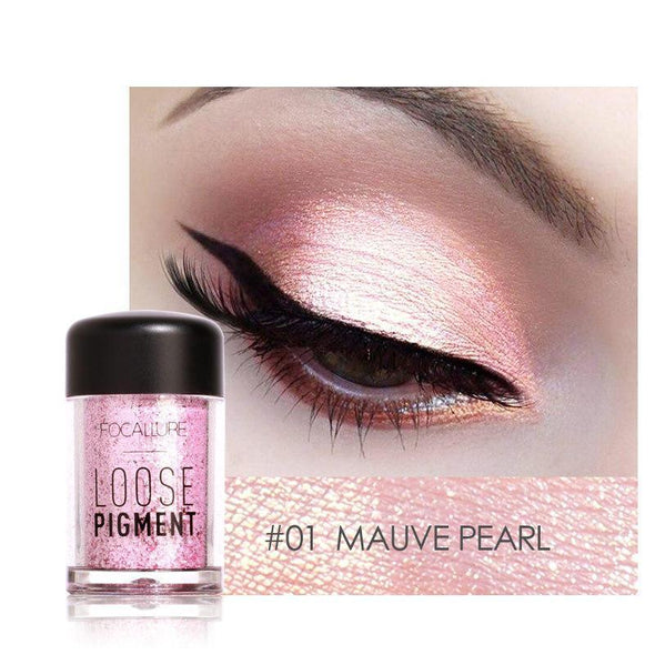 FOCALLURE Pearl Loose Eyeshadow Metallic Highlight Shimmer Pigment Powder Eye Shadow Eyes Makeup Cosmetic