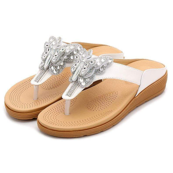 Butterfly rhinestone sandals fashion beach shoes bohemian sandals and slippers