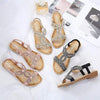 Fashion Sandals Flower Beading Crystal Rhinestone Luxury Diamond High Quality Ladies Sandals Large Size