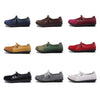 Fashion Comfort Genuine Leather Flat Shoes Woman Slip On Female Green Emerald Shoes