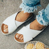 2019 Female Plus-size New Comfortable Flat Bottom Thick Hollow Outside Wear Slippers