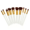 10Pcs White Foundation Makeup Tools Cosmetic Brushes Set Kit