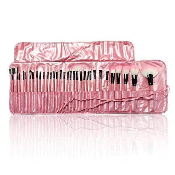 LuckyFine 32pcs Makeup Brushes Set Professional Cosmetic Brush Set Pink Eyeshadow Eyebrow Blush