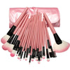 LuckyFine 32pcs Makeup Brushes Set Professional Cosmetic Brush Set Pink Eyeshadow Eyebrow Blush