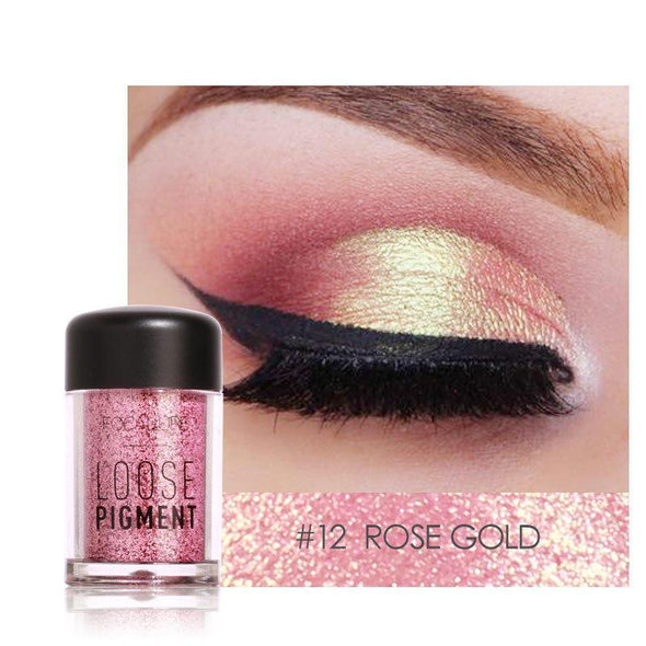 FOCALLURE Pearl Loose Eyeshadow Metallic Highlight Shimmer Pigment Powder Eye Shadow Eyes Makeup Cosmetic